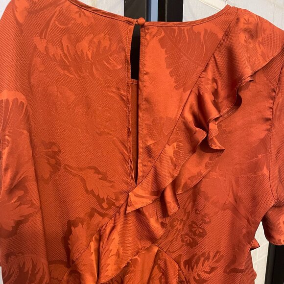 Cinq a Sept Silk Ruffle Trimmed Top - Picture 8 of 8